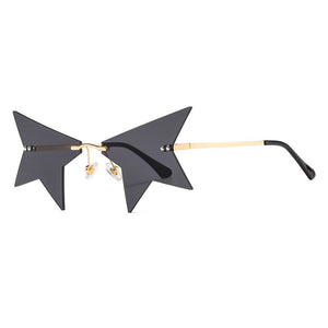 The  Personality Star Metal Frameless Sunglasses Trend Whimsy Glasses Sunglasses Men And Women