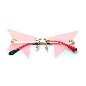 The  Personality Star Metal Frameless Sunglasses Trend Whimsy Glasses Sunglasses Men And Women