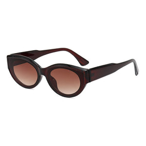The Retro Oval Frame Sunglasses Personality Catwalk Small Frame Sunglasses Glasses Men's/Women's Universal UV400 Eyewear