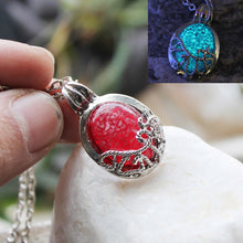 Load image into Gallery viewer, The Vampire Diaries necklace luminous stone Katherine Pierce moonstone Pendants Necklaces GLOW in the DARK amulet Sweater Chain