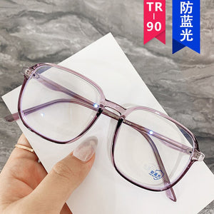 The blue flat light box 2023 simple art college TR90 ultra-light insert core frames without makeup glass frame