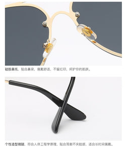 The 2023 bee sunglasses euramerican personality frameless sea toad sunglasses glasses