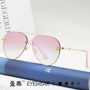 The 2023 bee sunglasses euramerican personality frameless sea toad sunglasses glasses