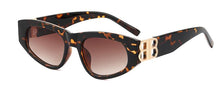 Load image into Gallery viewer, Thick Acetate Cat Eye Sunglasses Black Gold Letter B Sun Glasses 2023  Designer Womens Shades UV Rays Eyewear