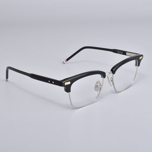 Thom Alloy Acetate Semi Rimless Prescription Glasses Frame Men Women Myopia Optical Eyewear TB711 Brand Square Eyeglasses