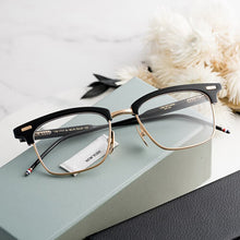 Load image into Gallery viewer, Thom Alloy Acetate Semi Rimless Prescription Glasses Frame Men Women Myopia Optical Eyewear TB711 Brand Square Eyeglasses