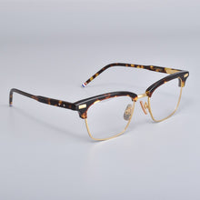 Load image into Gallery viewer, Thom Alloy Acetate Semi Rimless Prescription Glasses Frame Men Women Myopia Optical Eyewear TB711 Brand Square Eyeglasses
