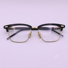 Load image into Gallery viewer, Thom Alloy Acetate Semi Rimless Prescription Glasses Frame Men Women Myopia Optical Eyewear TB711 Brand Square Eyeglasses