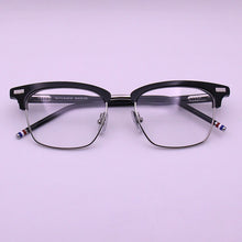 Load image into Gallery viewer, Thom Alloy Acetate Semi Rimless Prescription Glasses Frame Men Women Myopia Optical Eyewear TB711 Brand Square Eyeglasses