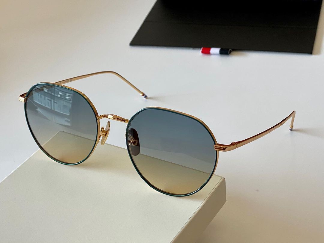 Thom Brand Design Sunglasses Classic Round Titanium Ultralight UV400 Sun Glasses TBX914 With Original Box Men Women Sun-glasses