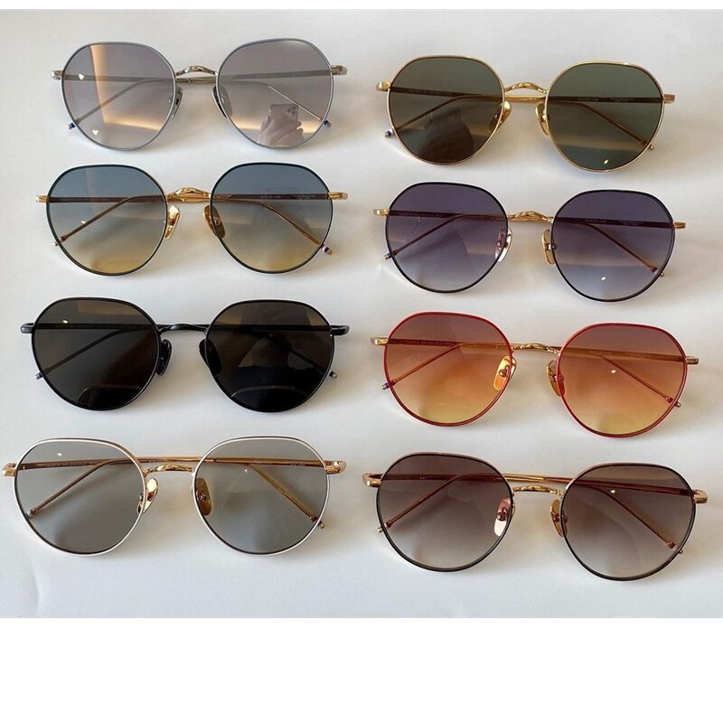 Thom Brand Design Sunglasses Classic Round Titanium Ultralight UV400 Sun Glasses TBX914 With Original Box Men Women Sun-glasses