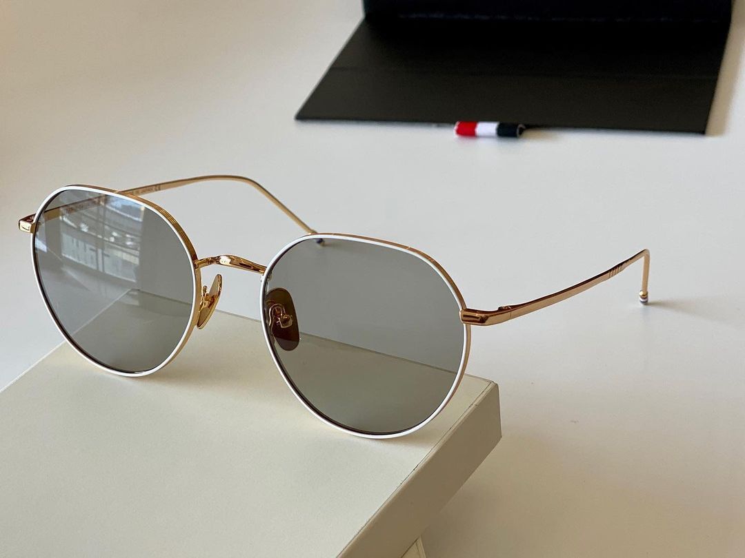 Thom Brand Design Sunglasses Classic Round Titanium Ultralight UV400 Sun Glasses TBX914 With Original Box Men Women Sun-glasses