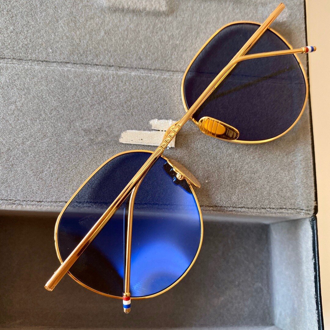 Thom Brand Design Sunglasses Classic Round Titanium Ultralight UV400 Sun Glasses TBX914 With Original Box Men Women Sun-glasses