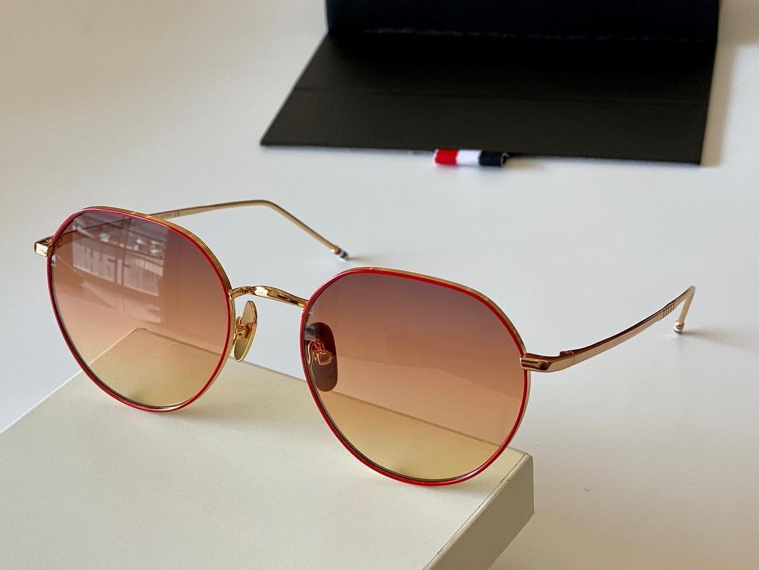 Thom Brand Design Sunglasses Classic Round Titanium Ultralight UV400 Sun Glasses TBX914 With Original Box Men Women Sun-glasses