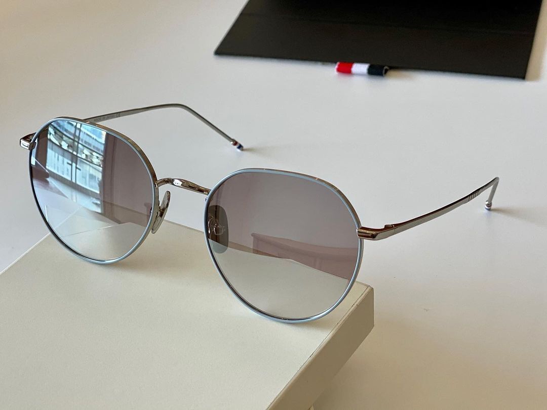 Thom Brand Design Sunglasses Classic Round Titanium Ultralight UV400 Sun Glasses TBX914 With Original Box Men Women Sun-glasses