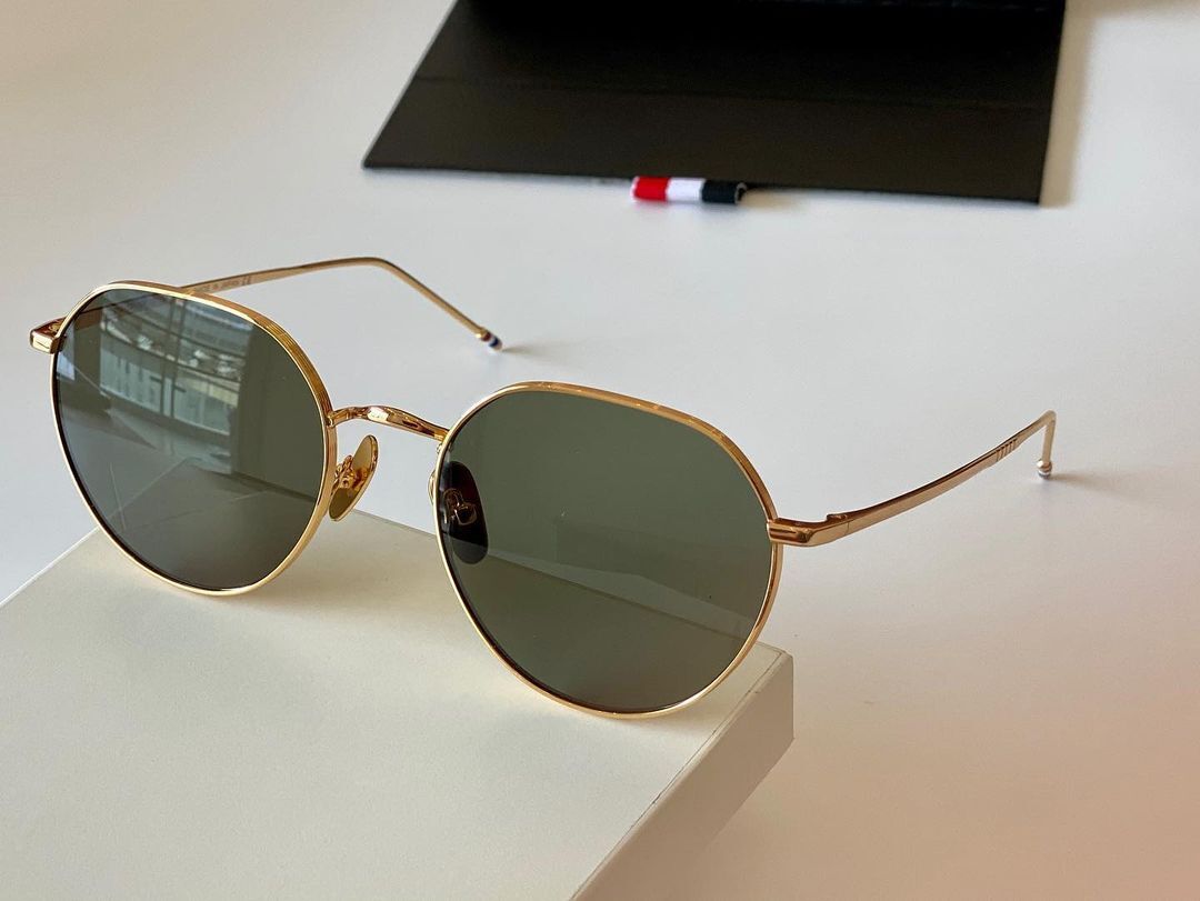 Thom Brand Design Sunglasses Classic Round Titanium Ultralight UV400 Sun Glasses TBX914 With Original Box Men Women Sun-glasses