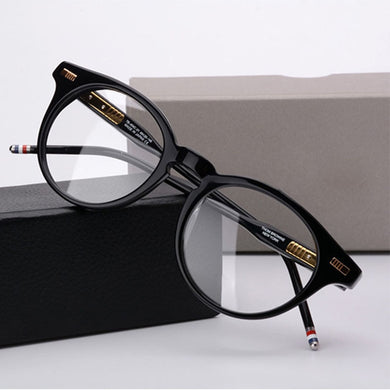 Thom Brand Design Vintage Round Glasses for Men Women Retro Circle Eyewear Myopia Optical Prescription Eyeglasses Frame TB404