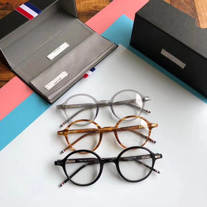 Thom Brand Designer Retro Round Acetate Eyeglasses Optical Prescription Glasses Frame Men Women Eyewear with Original Box