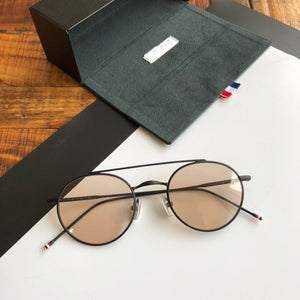 Thom Brand Designer Retro Round Sunglasses Frame Men TB101 Eyeglasses Titanium Alloy Women Gafas Spectacles With Original Box