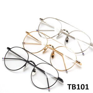 Thom Brand Retro Round Glasses Frame Men TB101 Myopia Optical Prescription Eyeglasses Women Gafas Spectacles With Original Box