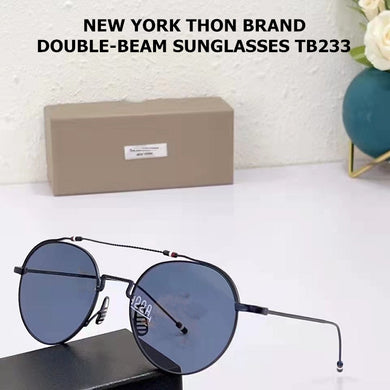 Thom Brand TB233 Men Vintage Round Sunglasses Titanium Double Beam Sun Glasses Women UV Protection Prescription Lens Eyeglasses