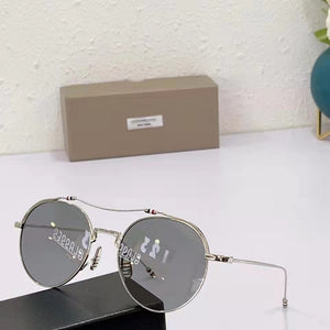 Thom Brand TB233 Men Vintage Round Sunglasses Titanium Double Beam Sun Glasses Women UV Protection Prescription Lens Eyeglasses