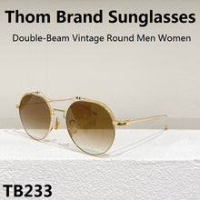 Load image into Gallery viewer, Thom Brand TB233 Men Vintage Round Sunglasses Titanium Double Beam Sun Glasses Women UV Protection Prescription Lens Eyeglasses