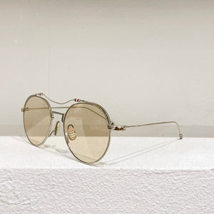 Thom Brand TB233 Men Vintage Round Sunglasses Titanium Double Beam Sun Glasses Women UV Protection Prescription Lens Eyeglasses
