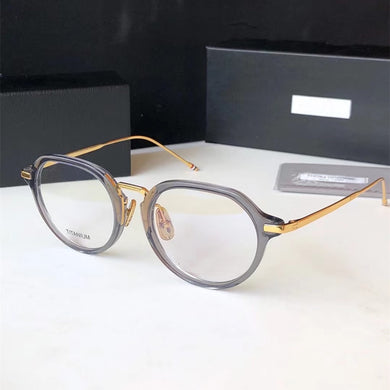 Thom Brand Titanium Acetate Oval Glasses Frame for Men Women Vintage Optical Prescription Eyewear Classic Retro Round Eyeglasses