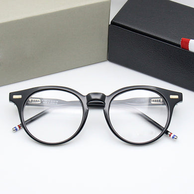 Thom Brand Vintage Round Optical Prescription Glasses Frame Men Women Myopia Acetate Spectacles TB404 Eyeglasses Original Case