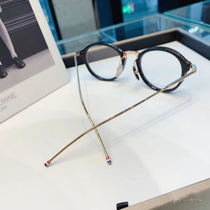 Thom Design Acetate Alloy Glasses Frame Men Women Retro Round Circle Eyeglasses Myopia Optical Prescription Eyewear Oculos TB011