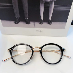 Thom Design Acetate Alloy Glasses Frame Men Women Retro Round Circle Eyeglasses Myopia Optical Prescription Eyewear Oculos TB011