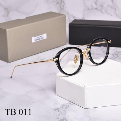 Thom  Round Acetate Alloy Temple Glasses Frames For Men And Women TB011 Eyeglasses Myopia Reading Eyewear Oculos
