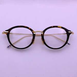 Thom  Round Acetate Alloy Temple Glasses frames for Men and Women TB011 eyeglasses myopia reading eyewear Oculos