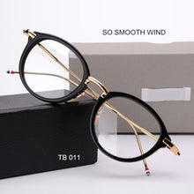 Load image into Gallery viewer, Thom  Round Acetate Alloy Temple Glasses frames for Men and Women TB011 eyeglasses myopia reading eyewear Oculos