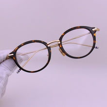 Load image into Gallery viewer, Thom  Round Acetate Alloy Temple Glasses frames for Men and Women TB011 eyeglasses myopia reading eyewear Oculos