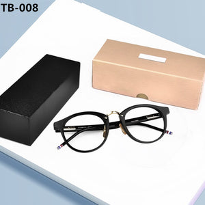 Thom Retro Round Acetate Glasses Frame Men Women Prescription Eyeglasses Frame With Original Box Myopia Optical Eyewear TB008
