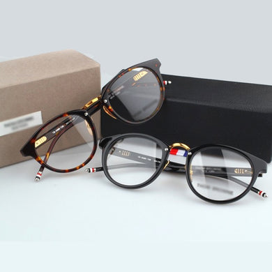Thom Retro Round Acetate Glasses Frame Men Women Prescription Eyeglasses Frame With Original Box Myopia Optical Eyewear TB008
