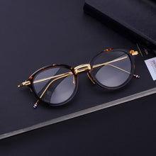Carica l&#39;immagine nel visualizzatore di Gallery, Thom TB011 Metal Acetate Glasses Frame Men Women Retro Round Circle Eyeglasses Myopia Optical Prescription Eyewear Oculos