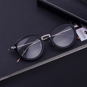 Thom TB011 Metal Acetate Glasses Frame Men Women Retro Round Circle Eyeglasses Myopia Optical Prescription Eyewear Oculos