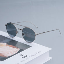 Load image into Gallery viewer, Thom Vintage Alloy Sunglasses Retro Round Metal Eyeglasses Frame for Male and Female Blue lens Anti-uv400 Male Mirror Sunglasses