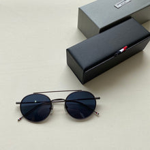Load image into Gallery viewer, Thom Vintage Alloy Sunglasses Retro Round Metal Eyeglasses Frame for Male and Female Blue lens Anti-uv400 Male Mirror Sunglasses