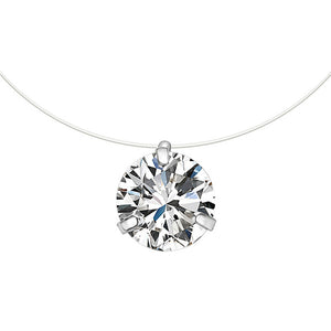 Fashion 4 Styles 8mm Europe Pendant & Necklace Fish Line Transparent line Bridal Wedding Necklaces For Women