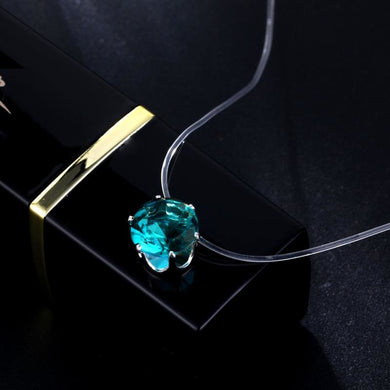 Fashion 4 Styles 8mm Europe Pendant & Necklace Fish Line Transparent line Bridal Wedding Necklaces For Women