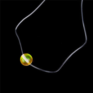 Fashion 4 Styles 8mm Europe Pendant & Necklace Fish Line Transparent line Bridal Wedding Necklaces For Women