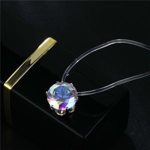 Fashion 4 Styles 8mm Europe Pendant & Necklace Fish Line Transparent line Bridal Wedding Necklaces For Women