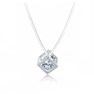 Fashion 4 Styles 8mm Europe Pendant & Necklace Fish Line Transparent line Bridal Wedding Necklaces For Women