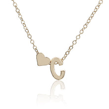 Load image into Gallery viewer, Fashion Gold Color Heart Letter Necklace Personalized Name Women Europe Pendant &amp; Necklace Gift For Girlfriend