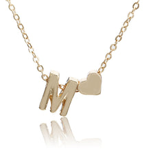 Load image into Gallery viewer, Fashion Gold Color Heart Letter Necklace Personalized Name Women Europe Pendant &amp; Necklace Gift For Girlfriend