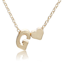 Load image into Gallery viewer, Fashion Gold Color Heart Letter Necklace Personalized Name Women Europe Pendant &amp; Necklace Gift For Girlfriend